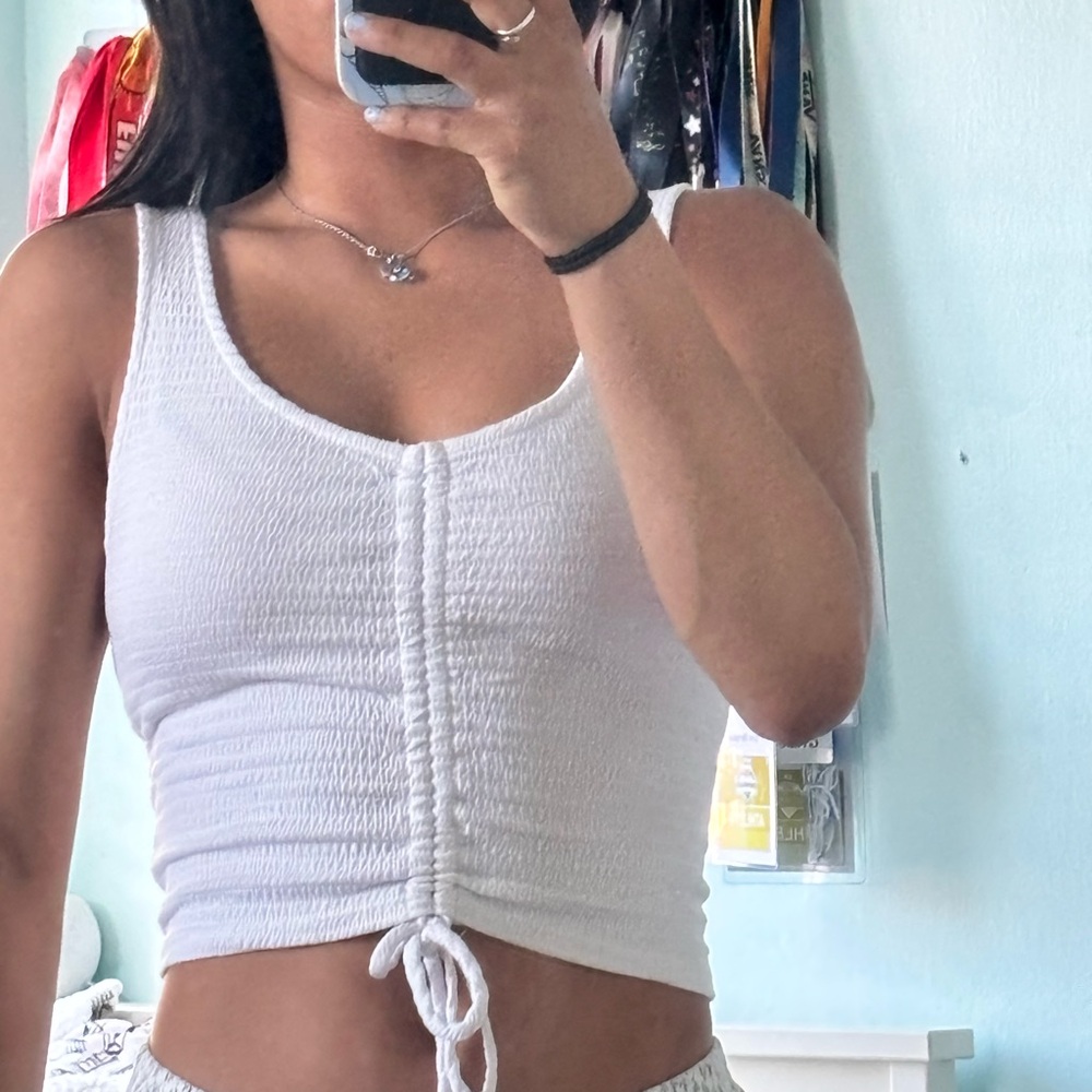 White Textured Women’s Top